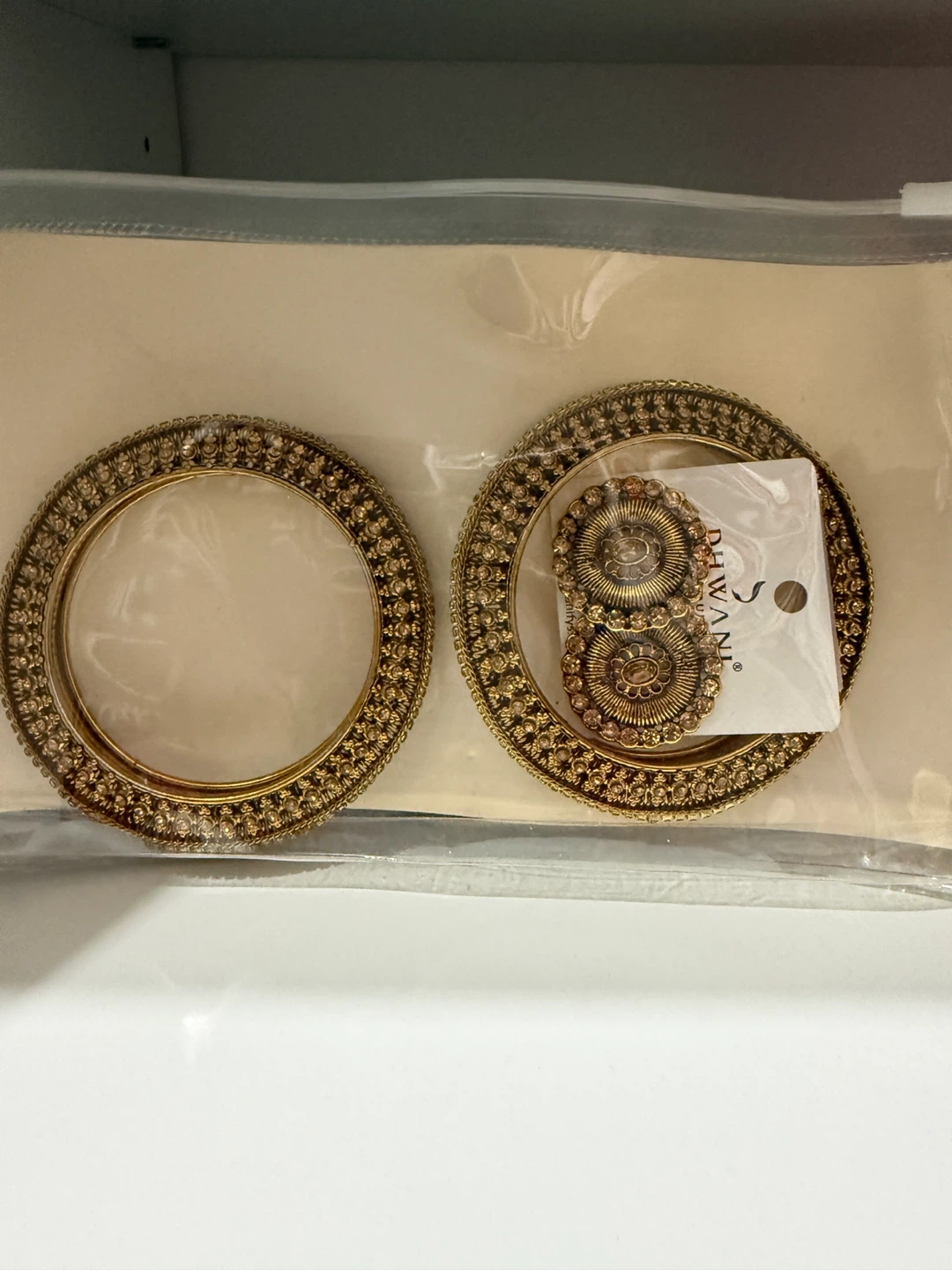 Gold-tone Bangles and Earrings Set 2.6