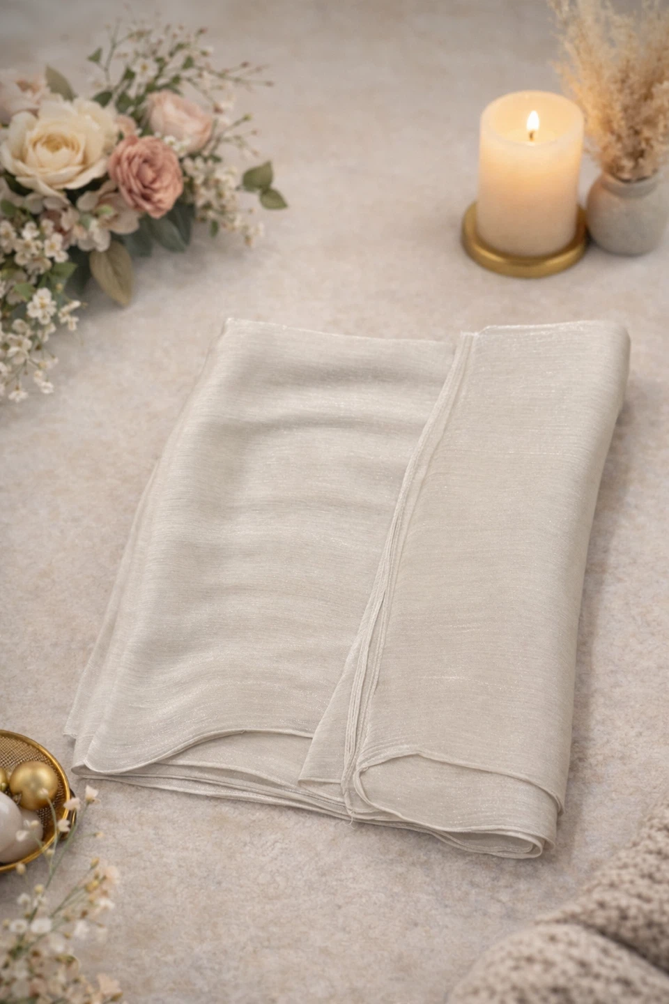 Beautiful satin silk hijab - photo 3