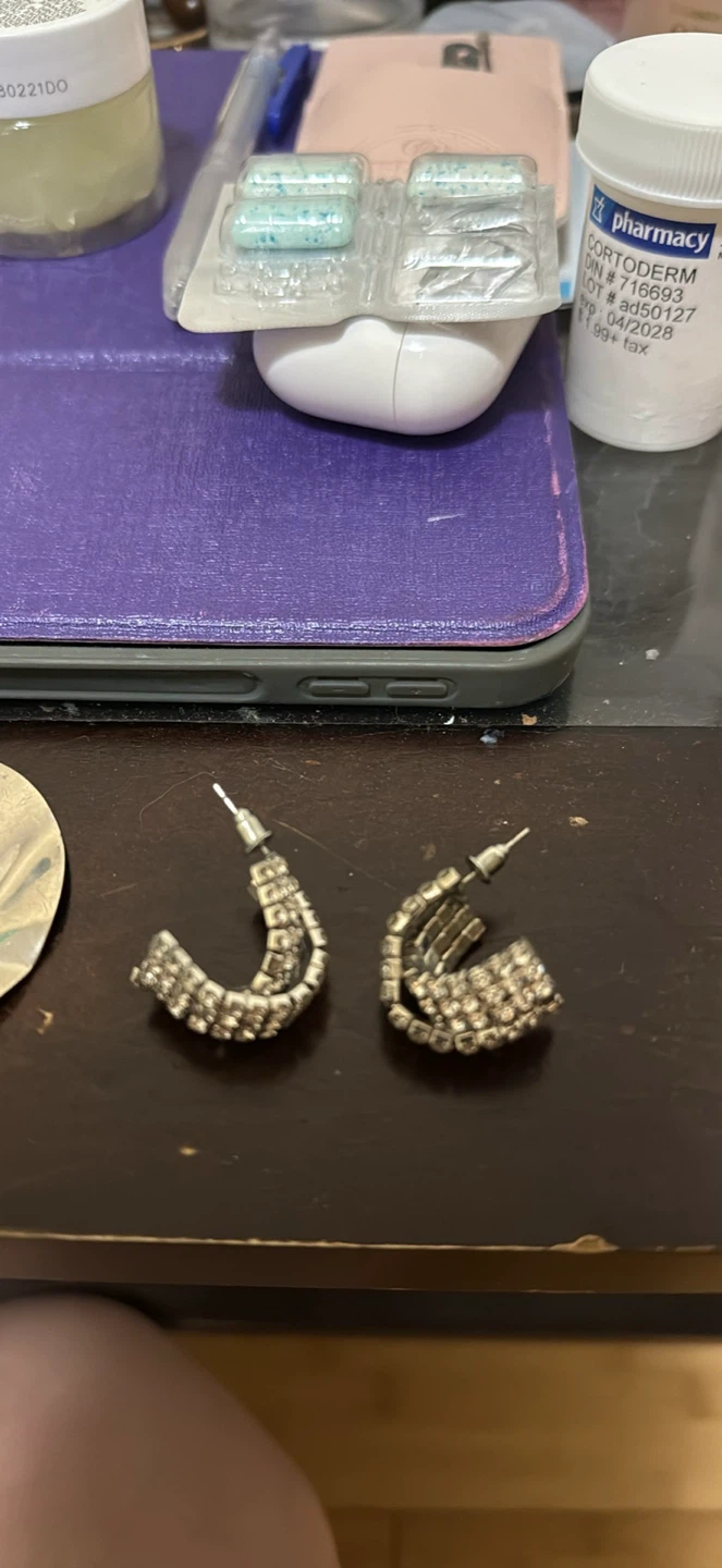 Sparkly Hoop Earrings