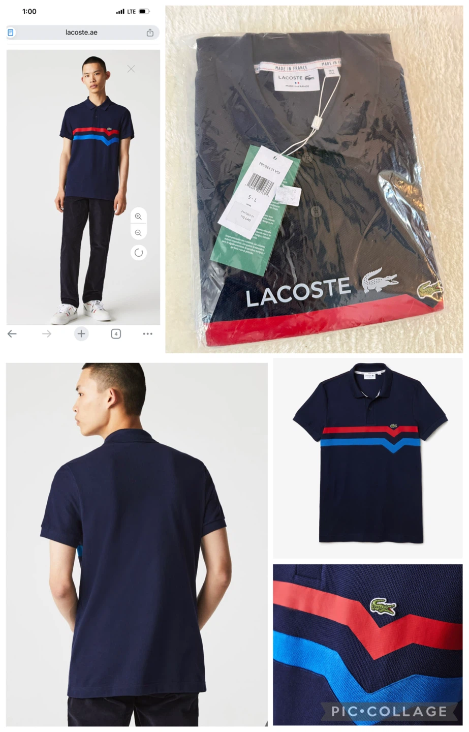 Lacoste Men's Navy Blue Polo Shirt - Size S-L