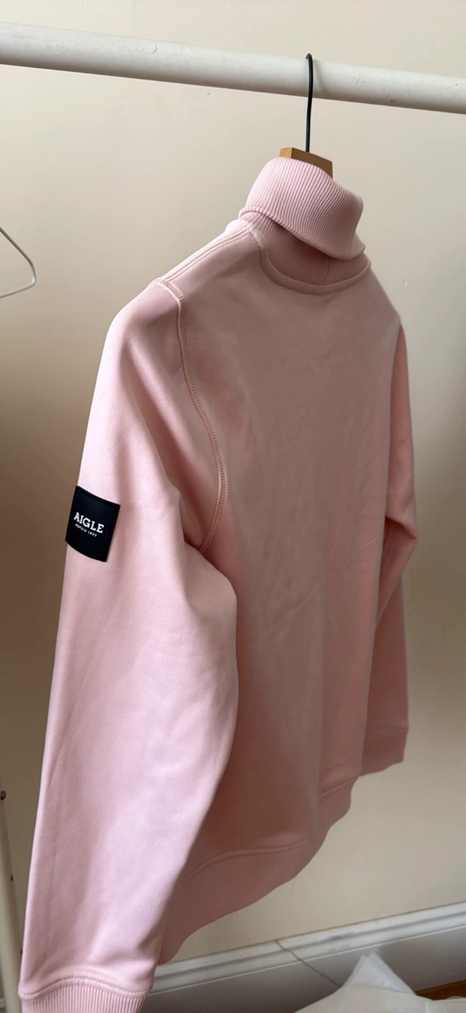 Aigle Pink Mock Neck Sweatshirt