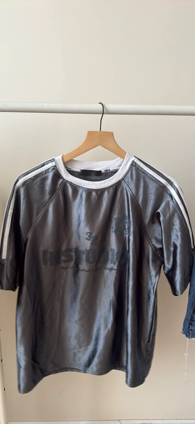 INS Studio Grey Shiny T-Shirt