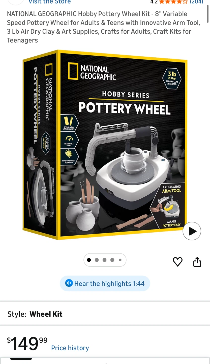 National Geographic Hobby Series Pottery Wheel Kit - photo 2