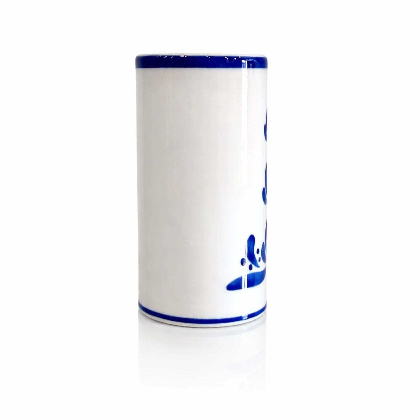 Hand-Painted Portuguese Blue & White Vase, Mid-20th Century - photo 2