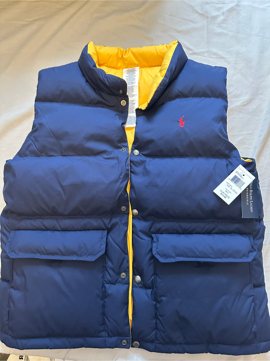 Polo Ralph Lauren Reversible Down Vest XL (18-20)