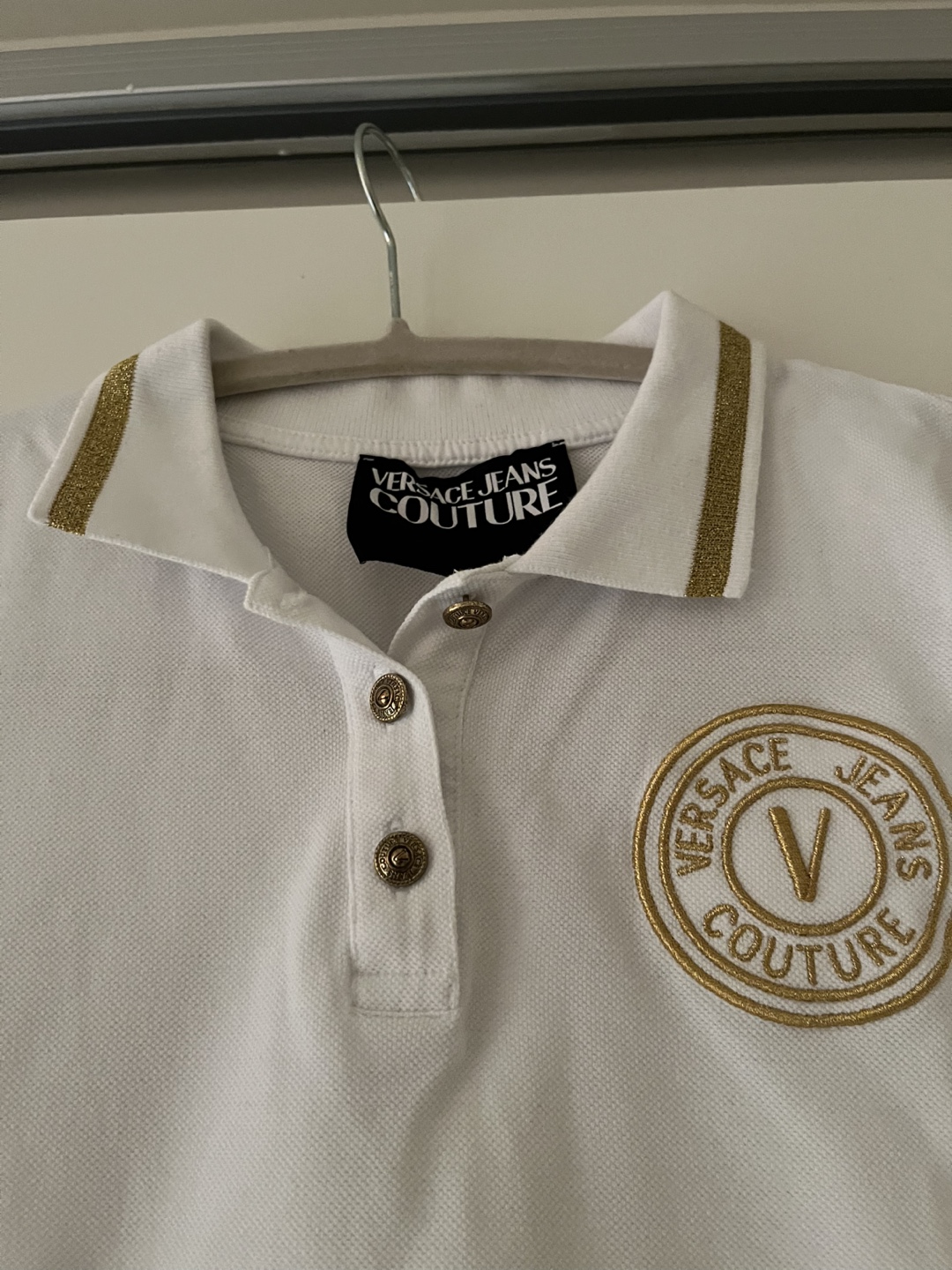 White Versace Jeans Couture Polo Shirt