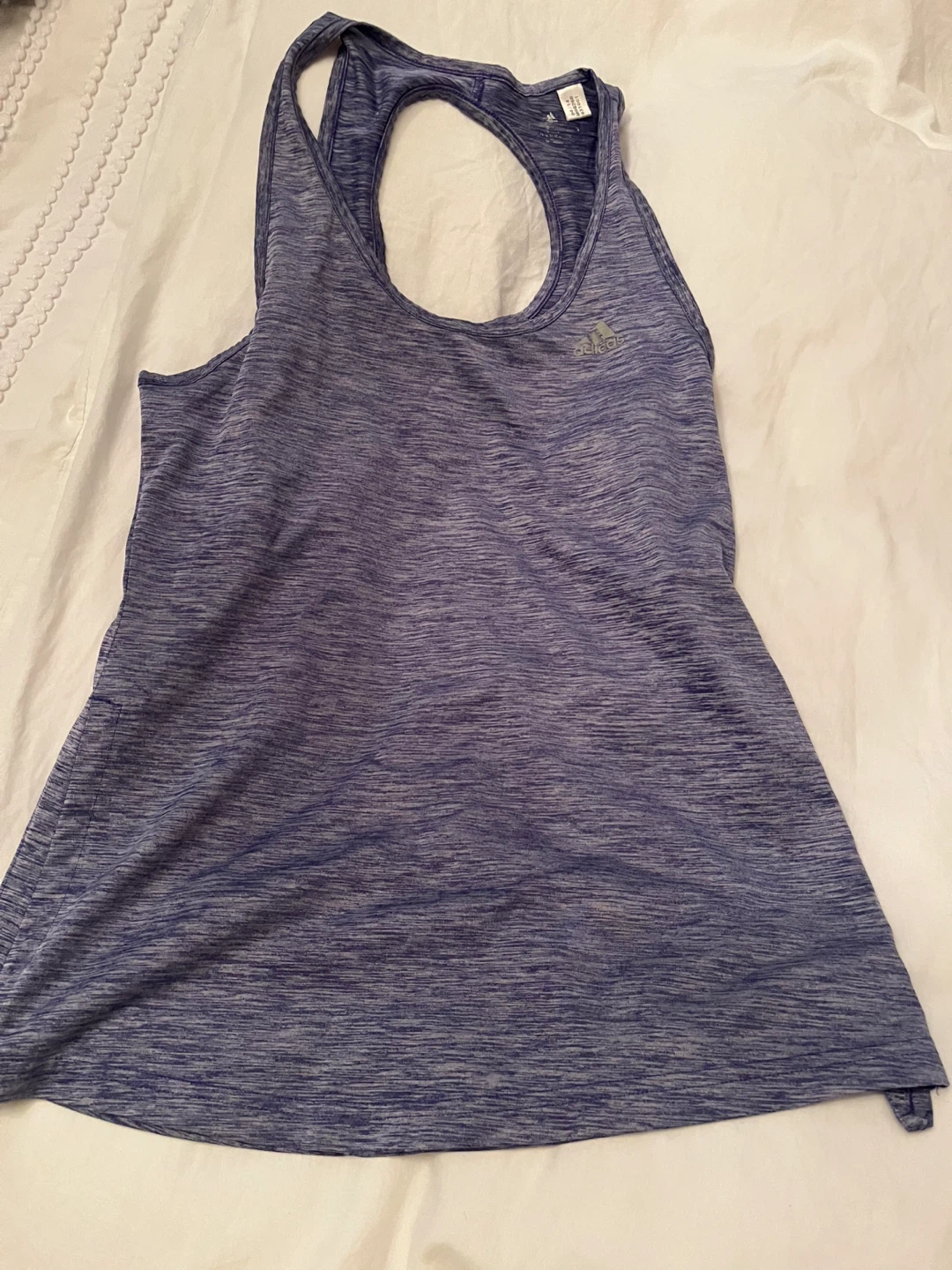 Adidas Athletic Tank Top - Blue/Grey Heather