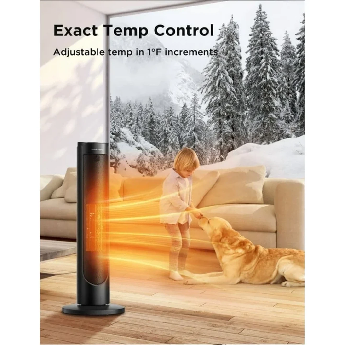 Tower Fan Heater- brand new in box - Voice & Remote Control - photo 2