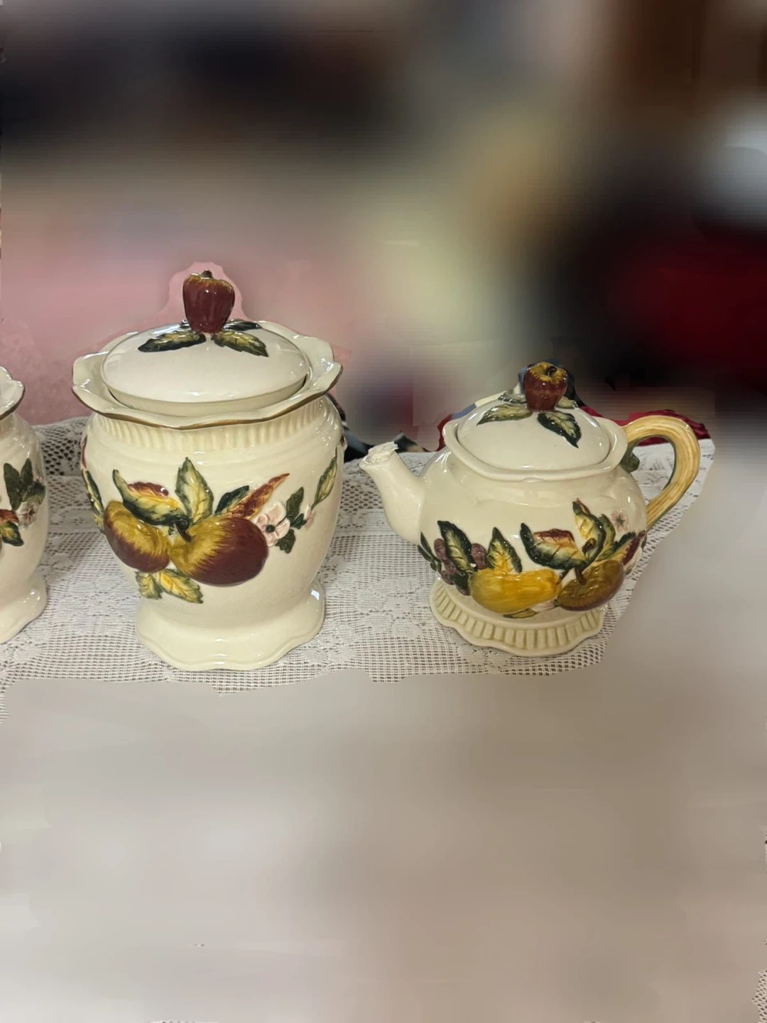 Ceramic Kitchen Canister Set with Fruit Design - photo 3