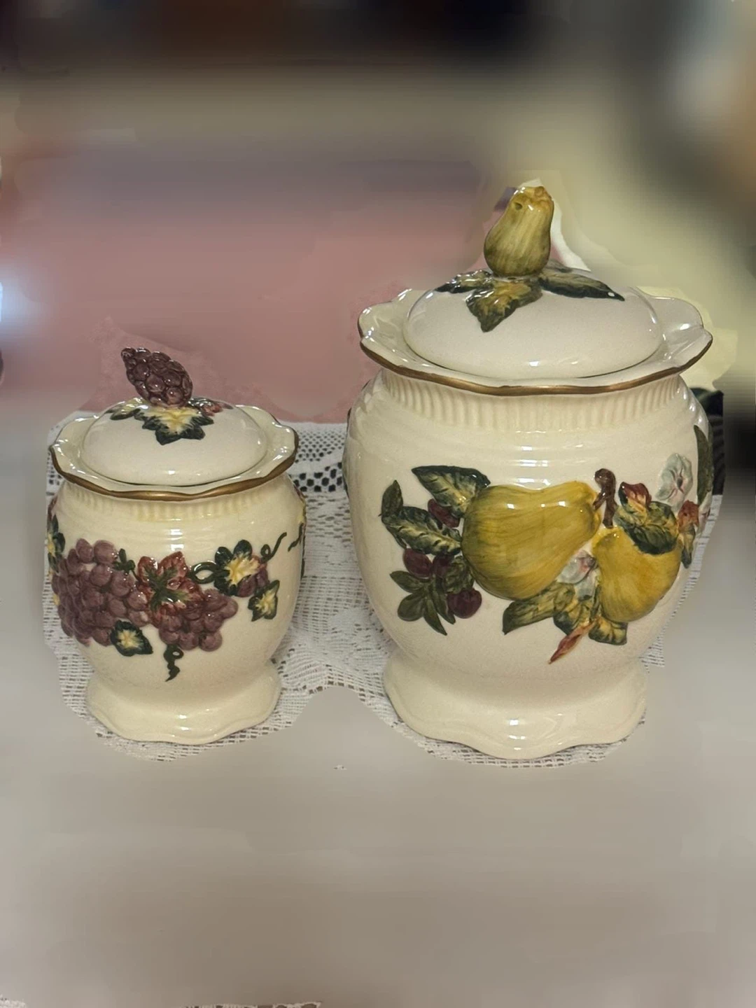 Ceramic Kitchen Canister Set with Fruit Design - photo 2