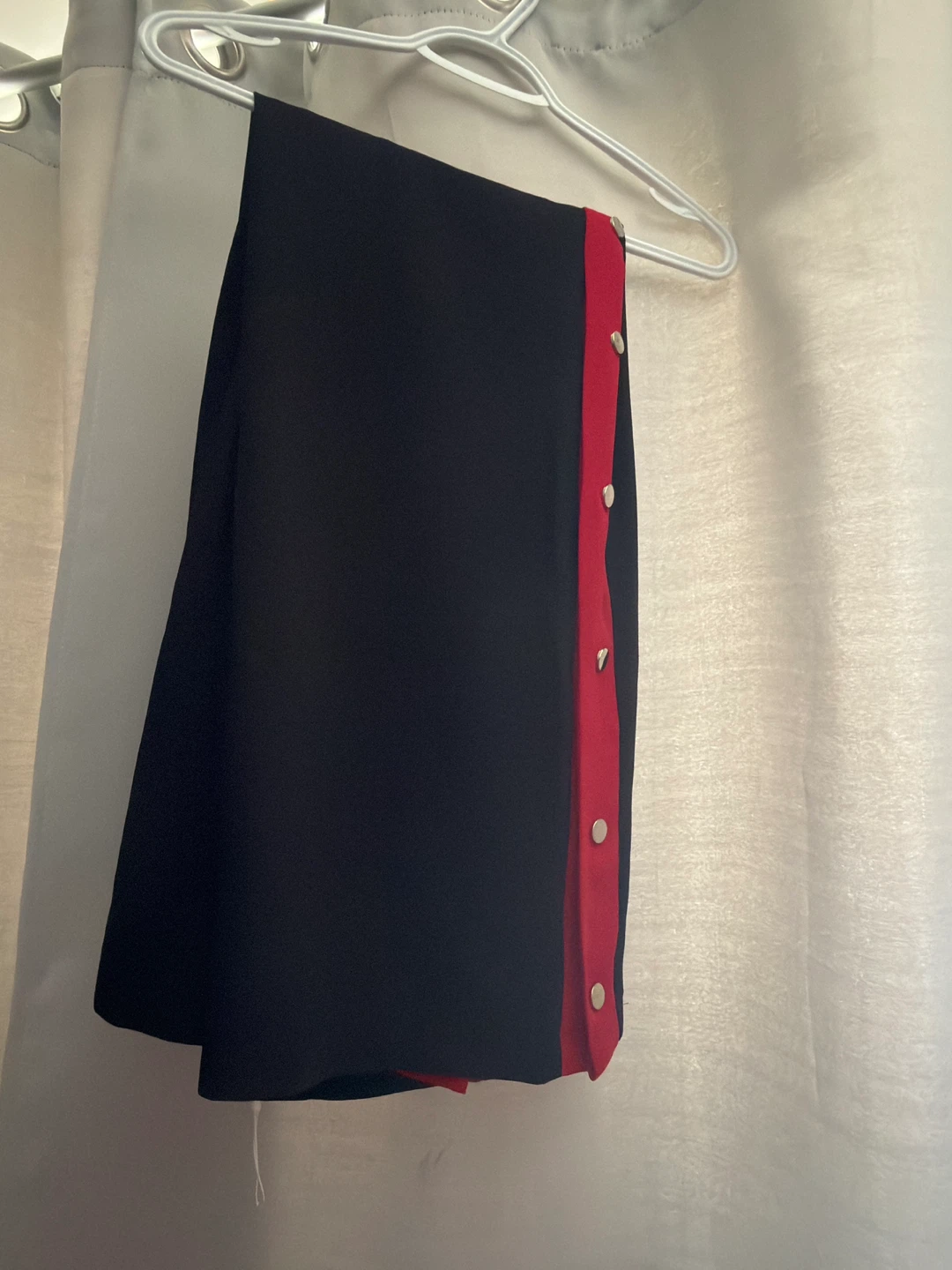 Black and Red Side Snap Pants