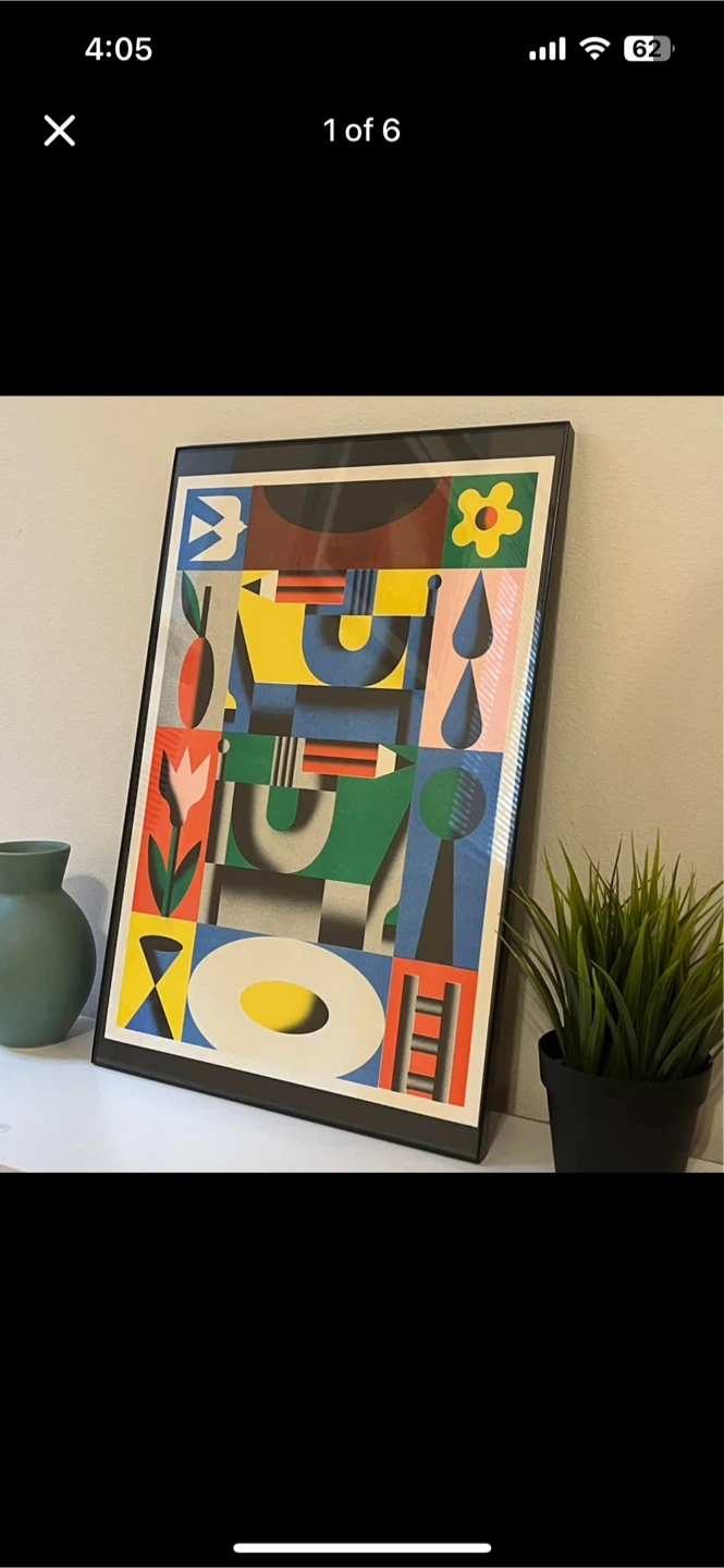 Retro Foursided Framed Print
