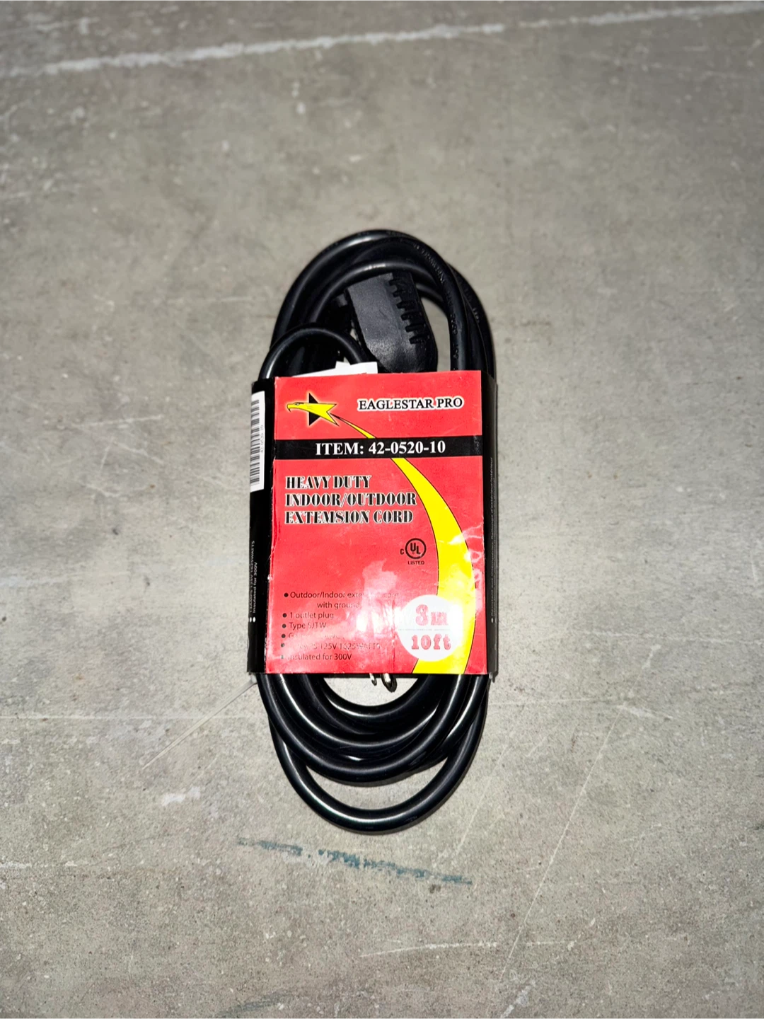Eaglestart Pro Heavy Duty Indoor/Outdoor Extension Cord - 10ft