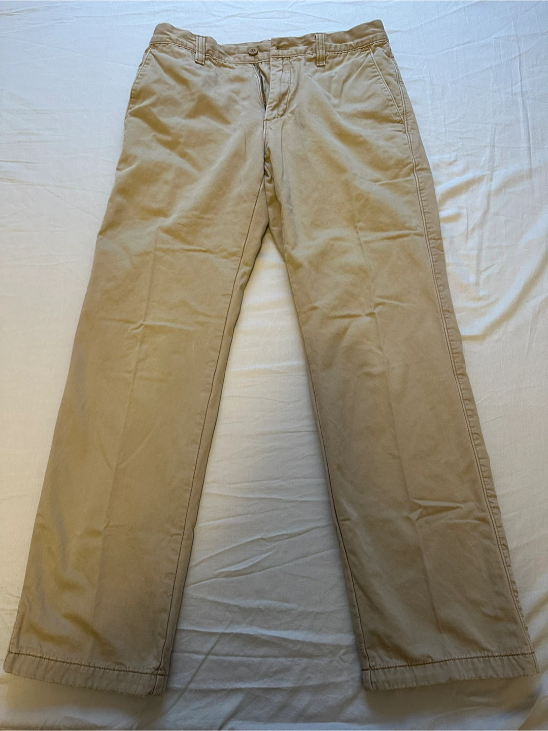 Eddie Bauer Khaki Pants with Plaid Lining - 33x34