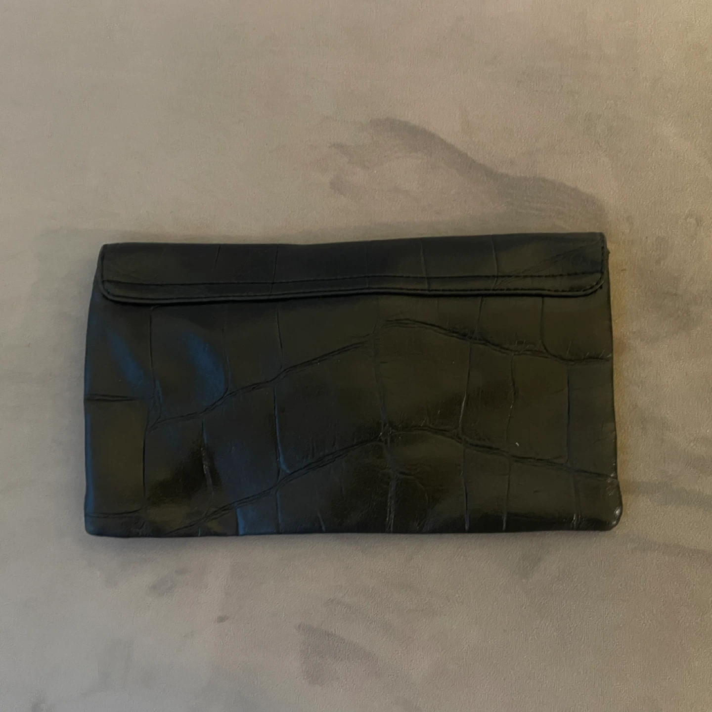 Tommy Hilfiger Black Croc Embossed Clutch Bag Purse - photo 2