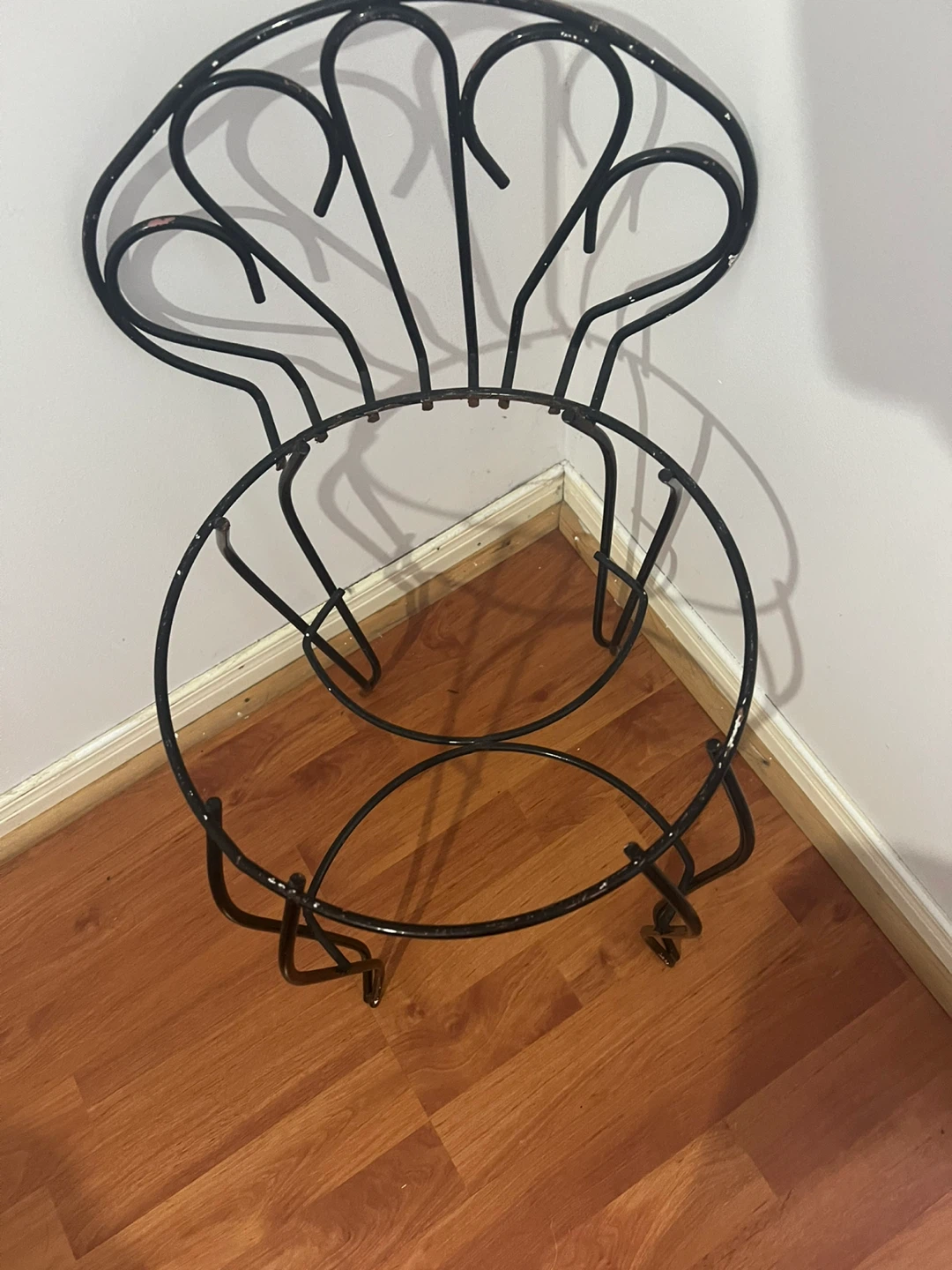 Black Metal Wire Plant Stand Chair - photo 3