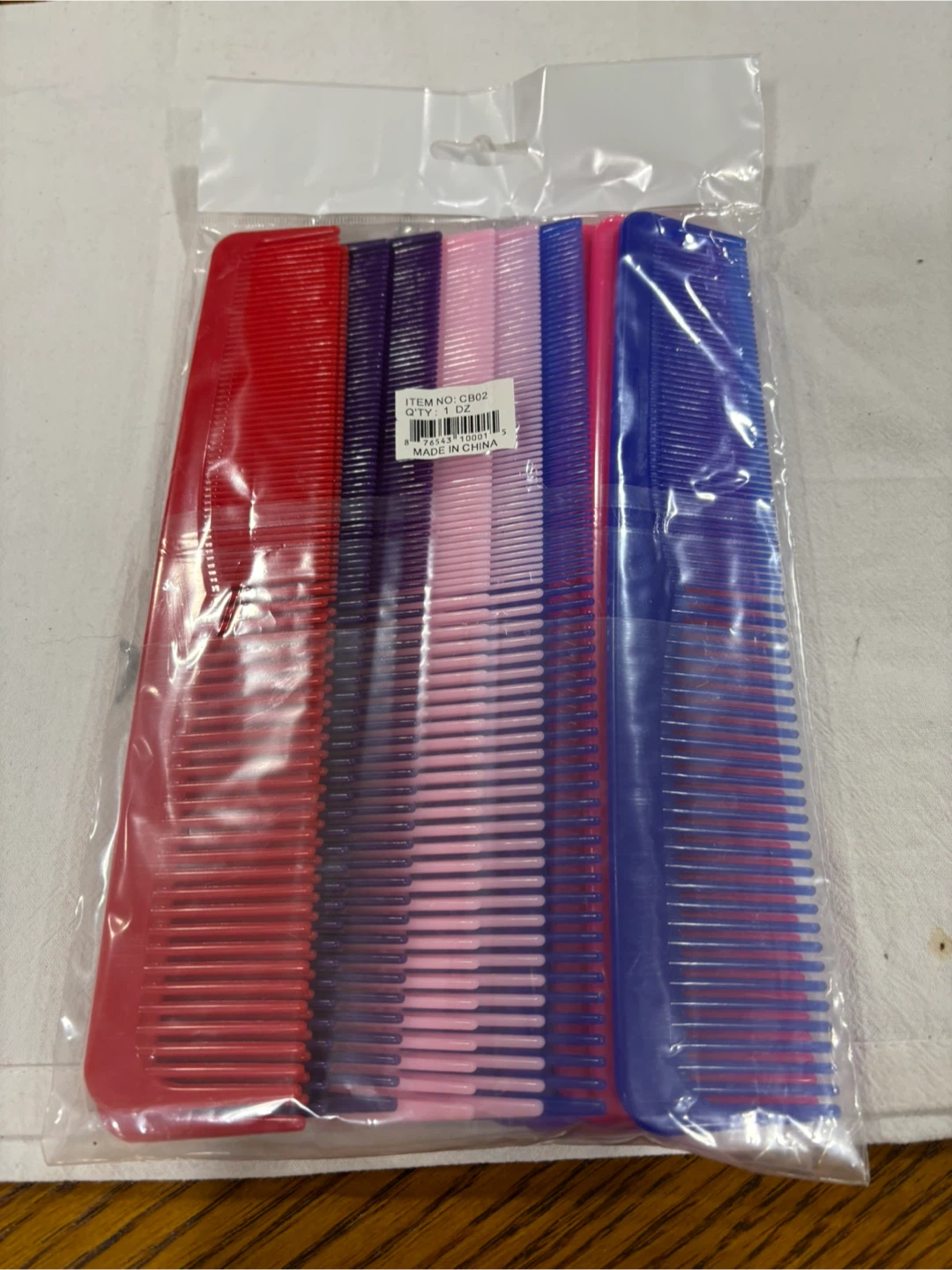 Assorted Color Hair Combs - 12 Count-or 6 doz