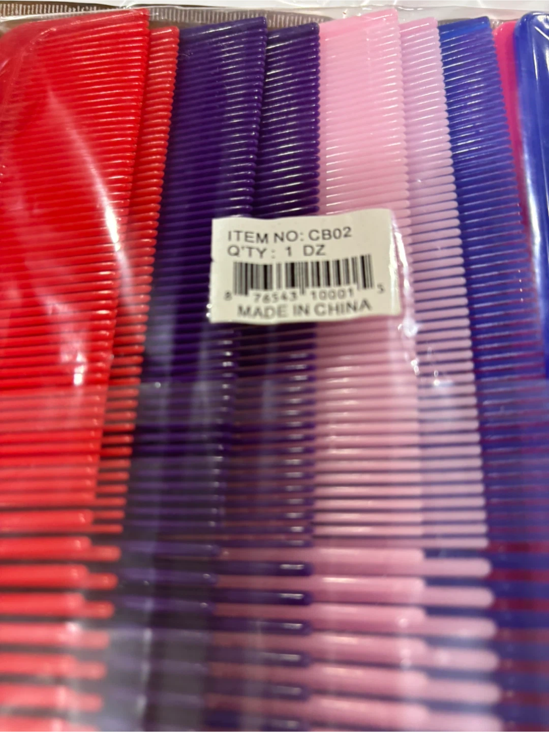 Assorted Color Hair Combs - 12 Count-or 6 doz - photo 2