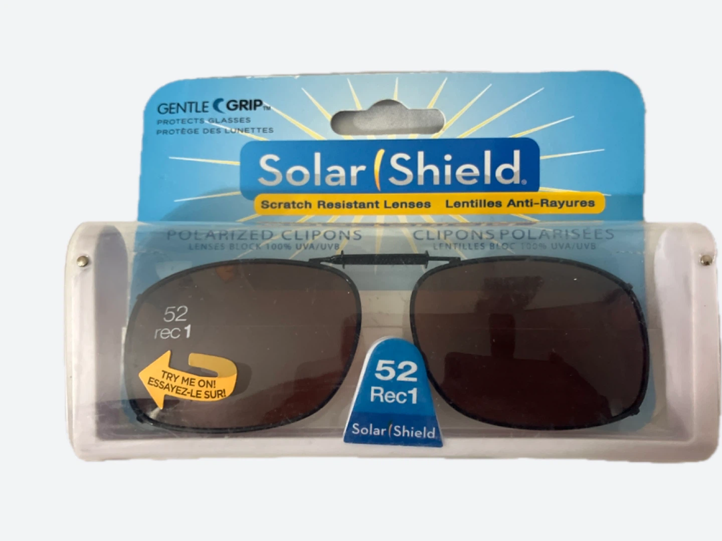 Solar Shield Polarized Clip-on Sunglasses