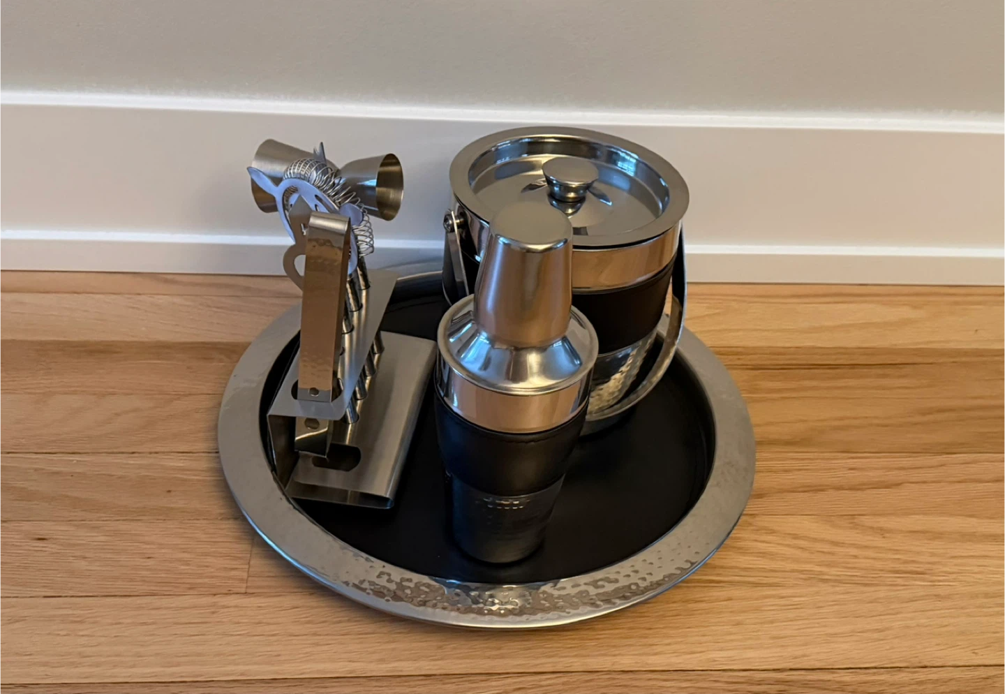 5-Piece Cocktail Shaker Set with Ice Bucket and Tray
