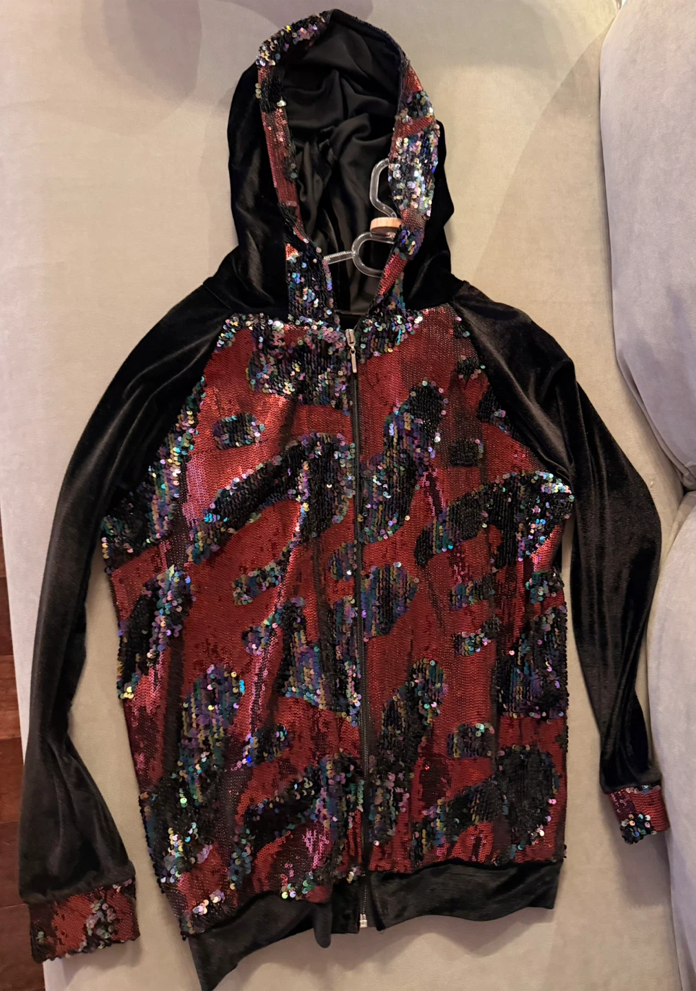 Velour Tracksuit Set with Sequins (Custom made🏆)