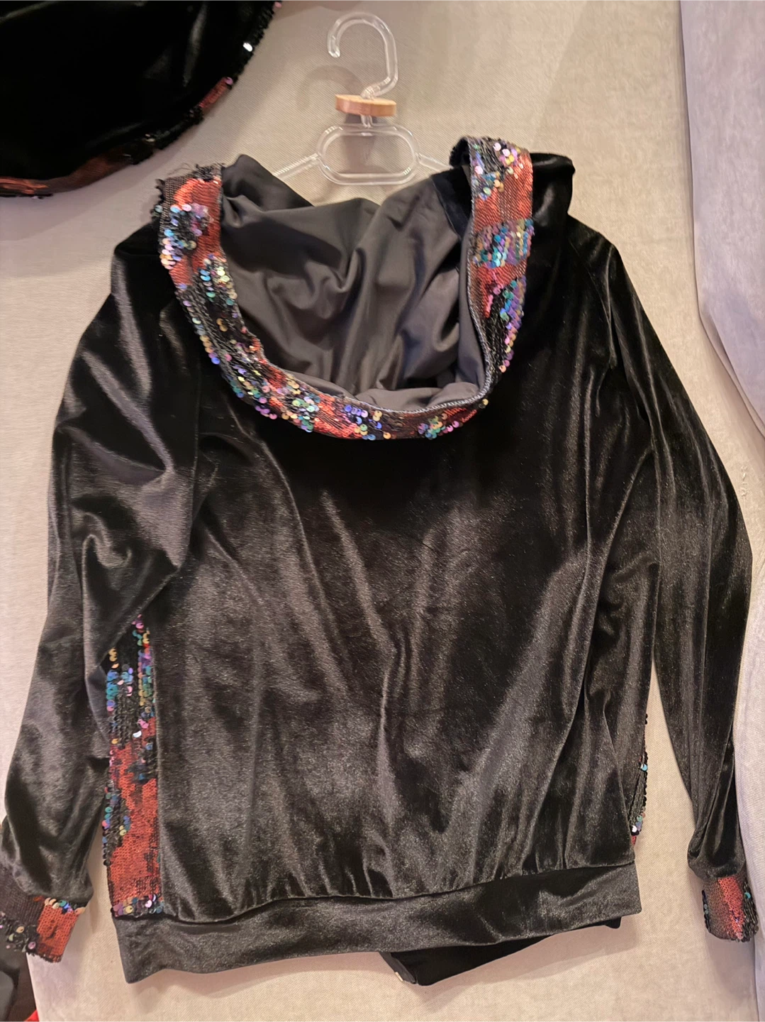 Velour Tracksuit Set with Sequins (Custom made🏆) - photo 3