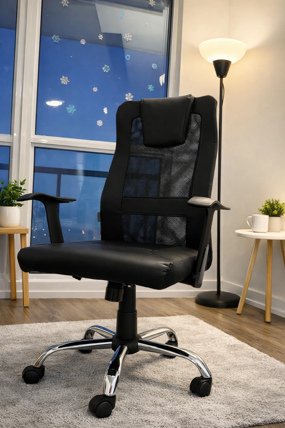 Black Ergonomic Office Chair with Mesh Back