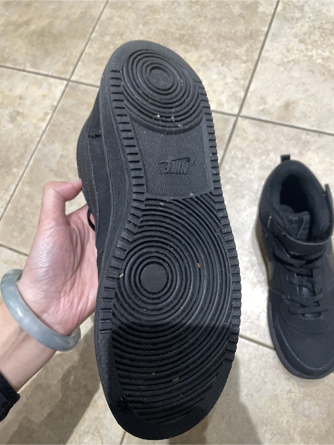 Nike Court Vision Mid High Top Sneakers - Black - photo 4