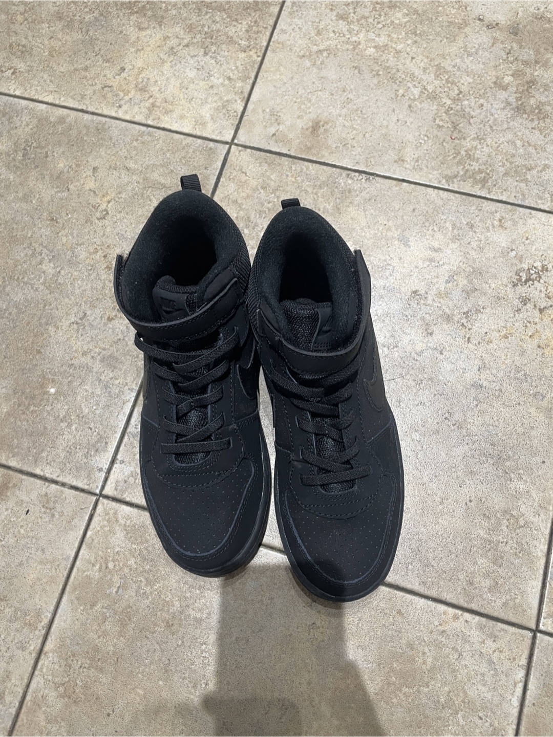 Nike Court Vision Mid High Top Sneakers - Black - photo 2