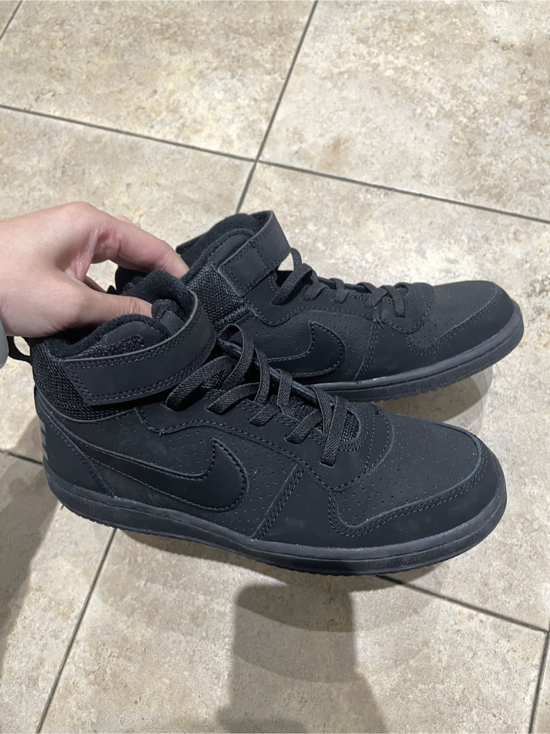 Nike Court Vision Mid High Top Sneakers - Black