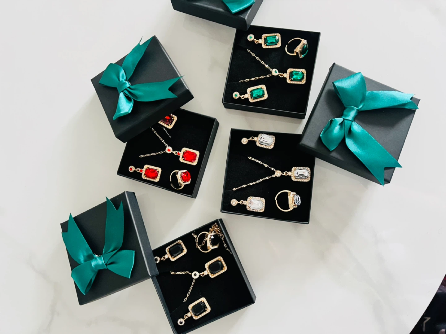 Jewelry Sets with Necklaces, Earrings, and Rings