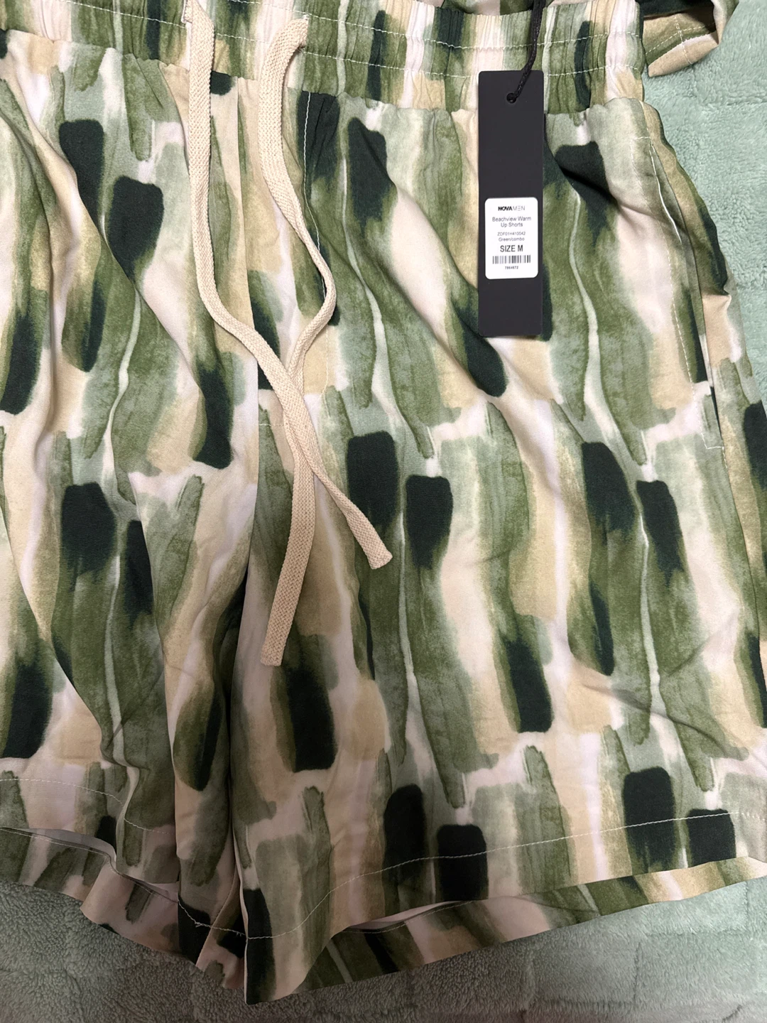 NOVA MEN Abstract Print Shirt and Shorts Set Size M - photo 3