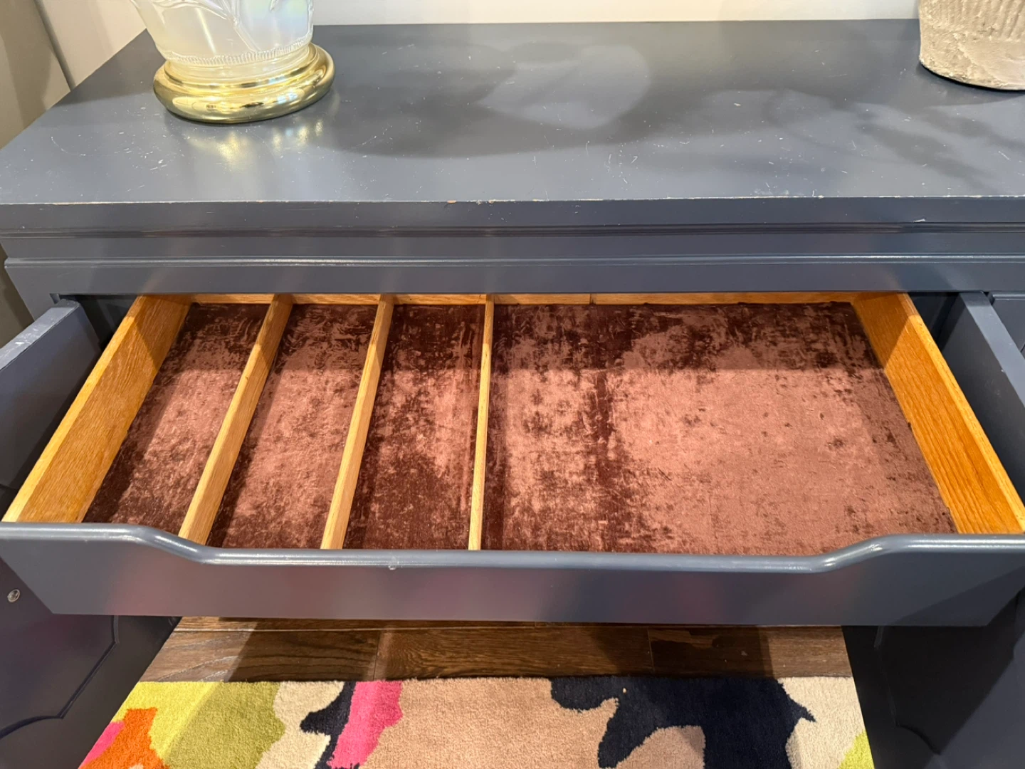 Navy painted sideboard buffet - photo 4