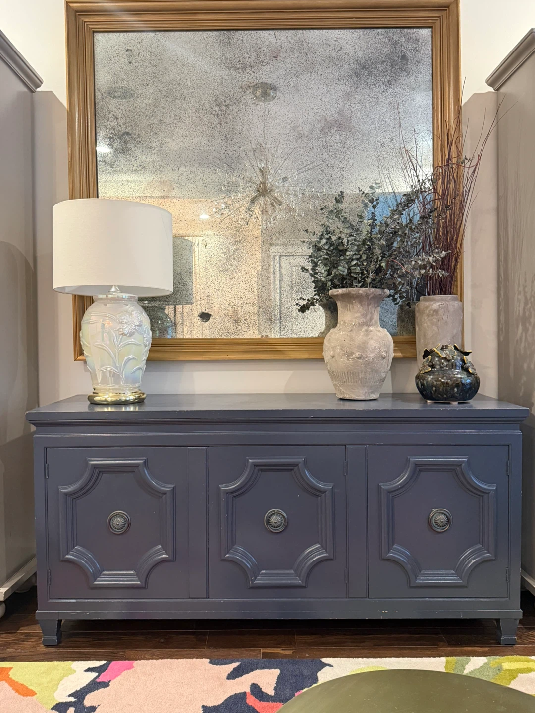 Navy painted sideboard buffet - photo 2