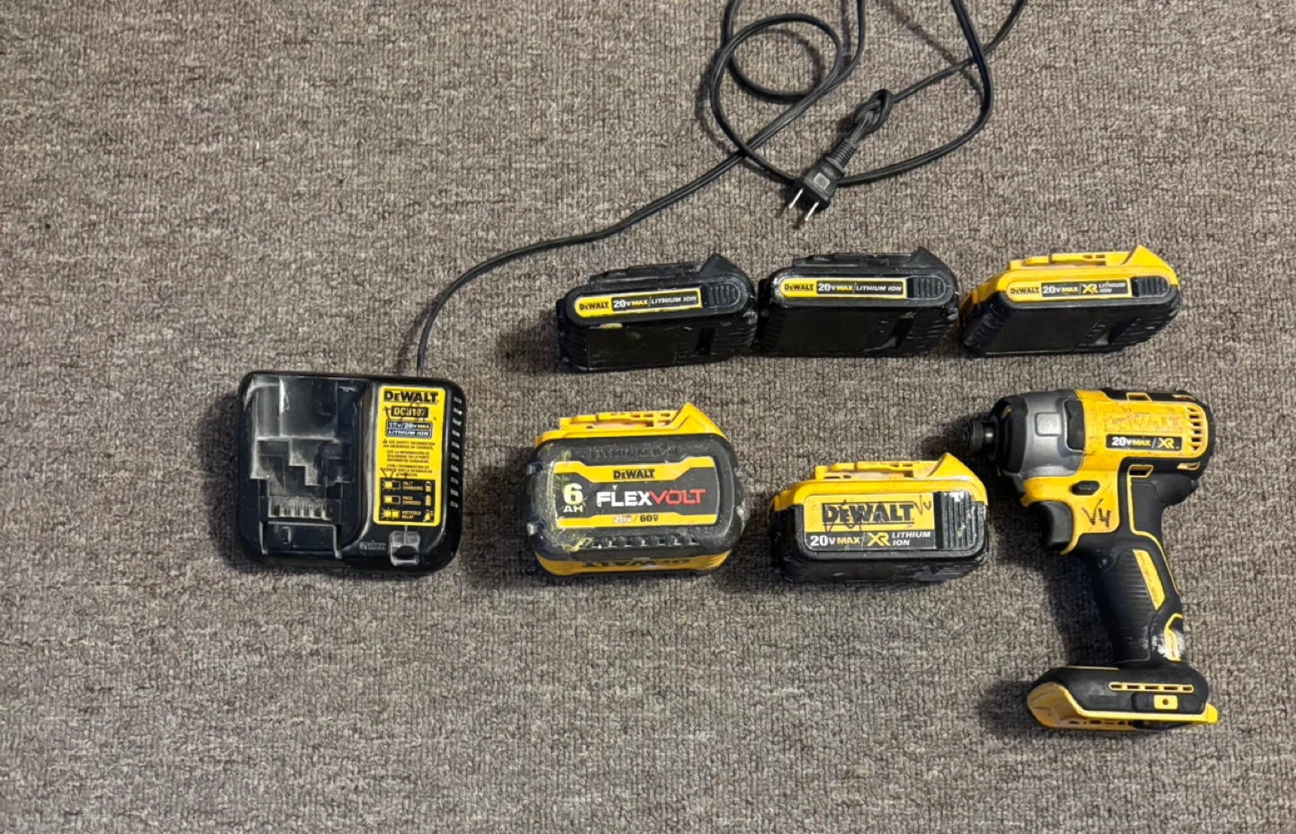 Dewalt Batteries, impact driver and charger
