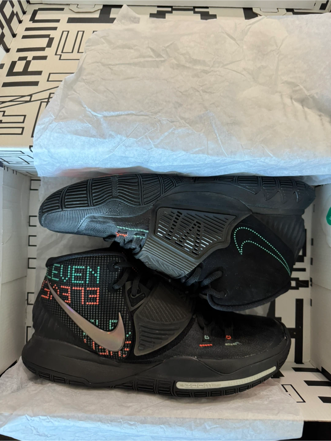 Nike Kyrie 6 Basketball Shoes - Black - photo 2