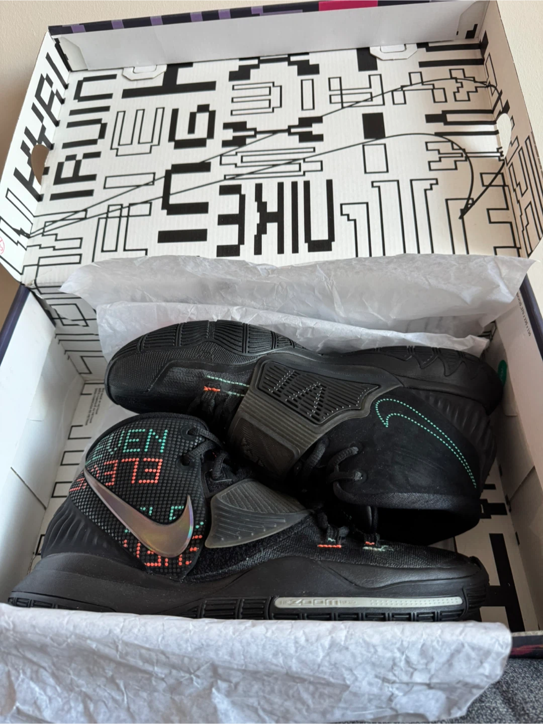 Nike Kyrie 6 Basketball Shoes - Black - photo 3