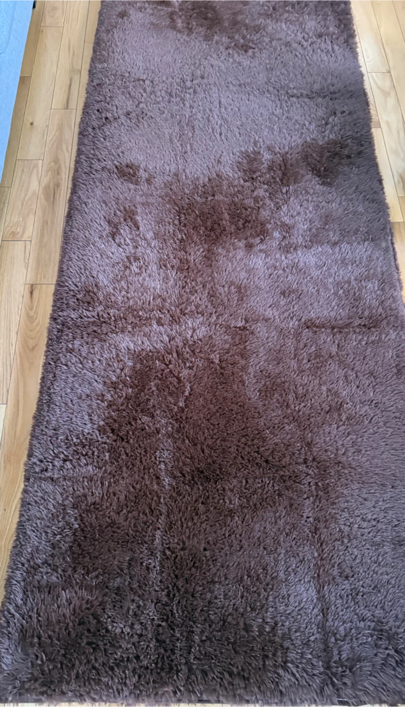 Noahas Large Fluffy Brown 6x9 Area Rug