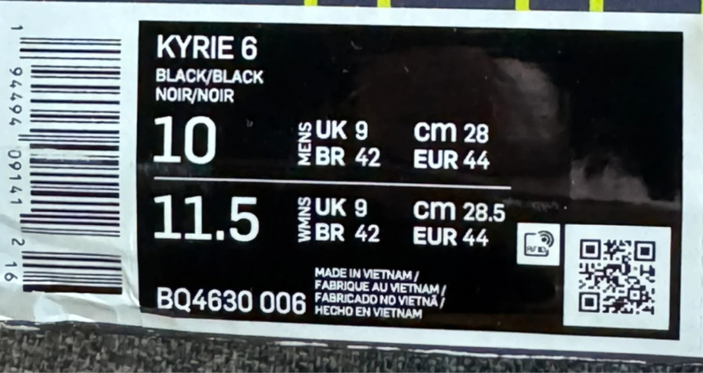 Nike Kyrie 6 Basketball Shoes - Black - photo 5