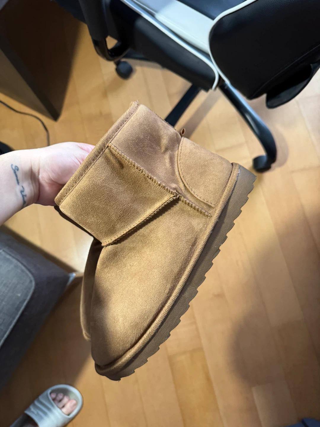 Joe Fresh Brown Faux Suede Winter Boots
