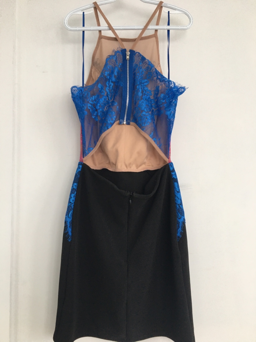 TOPSHOP Blue Lace Detail Mini Dress - photo 2