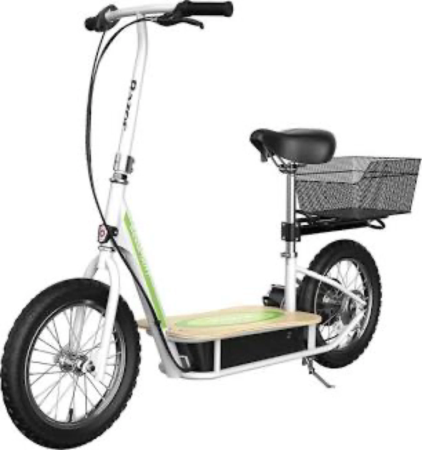 Razor Electric Scooter with Basket and Seat