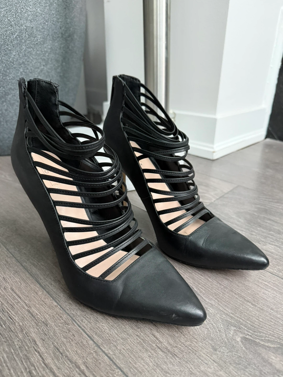 GREAT CONDITION Black Strappy Heels