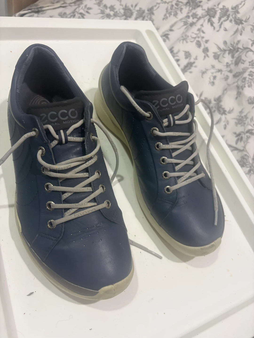 ECCO Blue Leather Casual Motion Shoes
