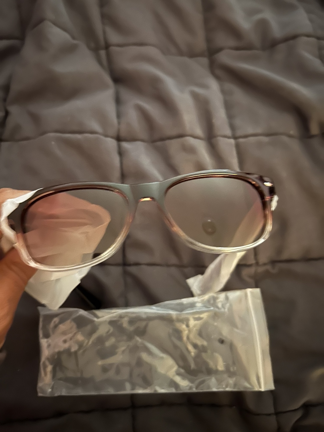 Brown & Clear Frame Sunglasses