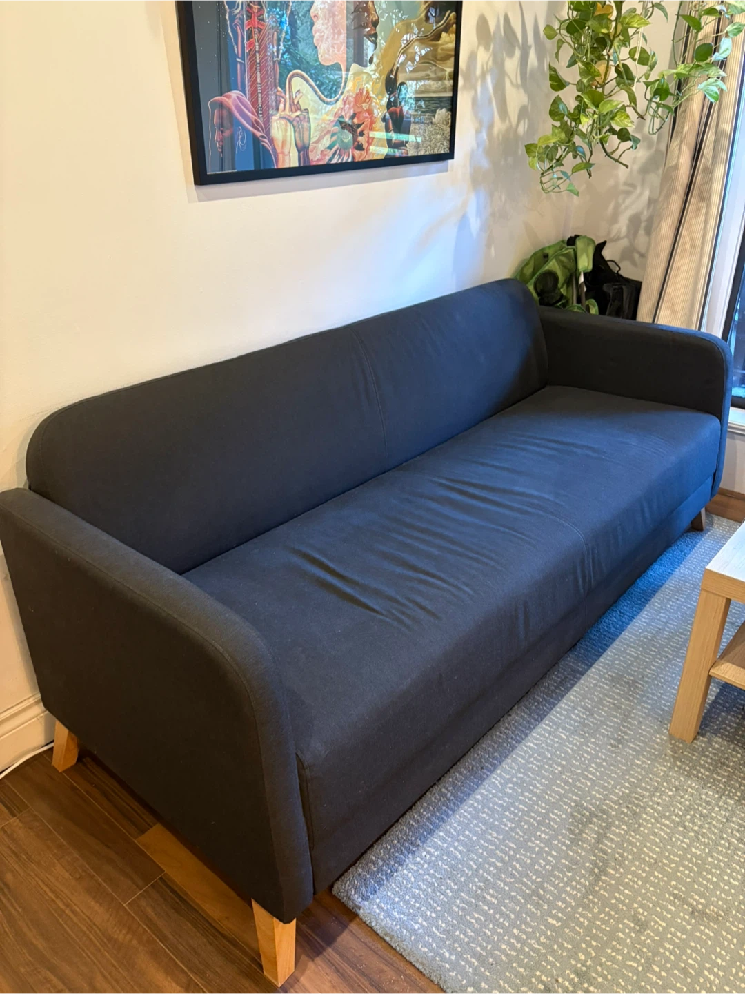 Dark Grey Three-Seater IKEA Sofa - photo 3