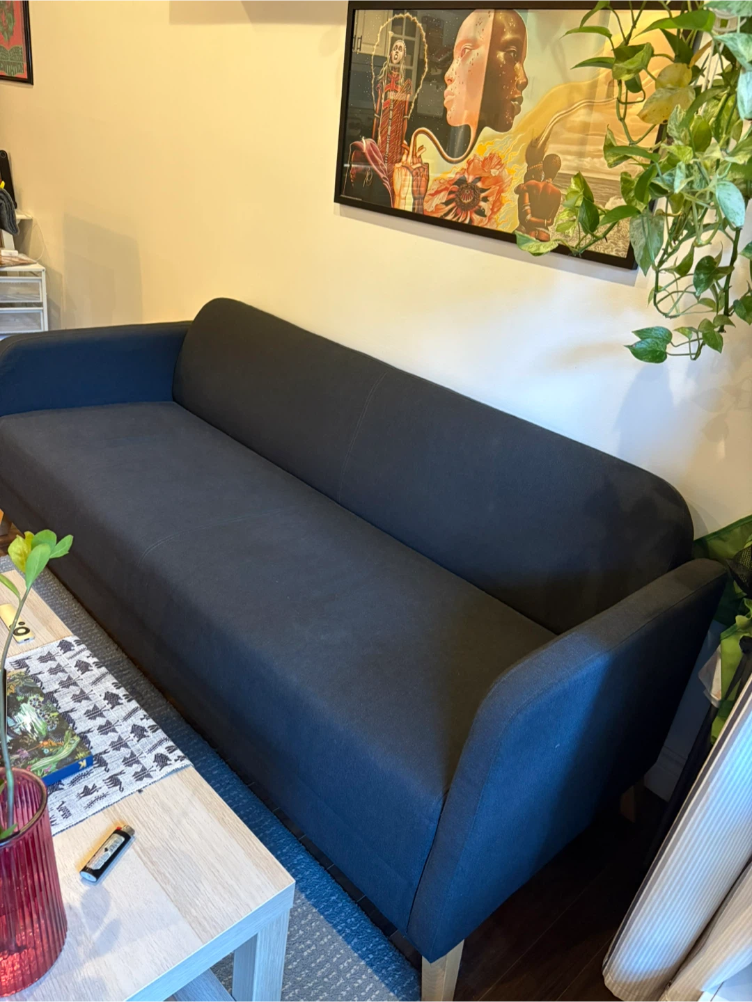 Dark Grey Three-Seater IKEA Sofa - photo 5