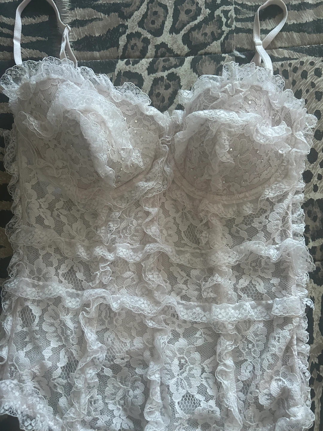 Victoria's Secret White Lace Corset Bustier 34C
