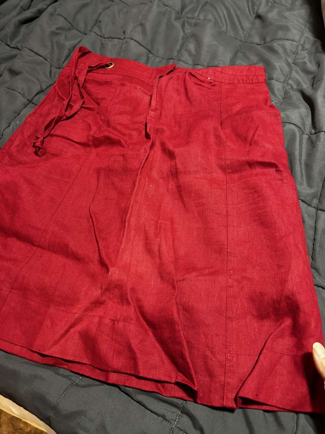 Red A-Line Skirt