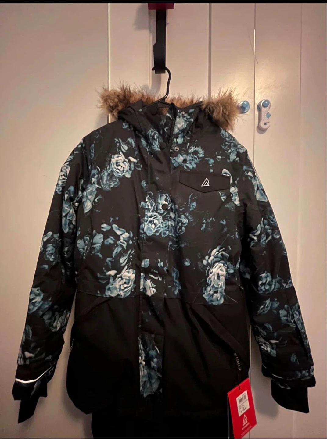 Ripzone Girls Ski Jacket XL=Women size S-M - Harbour Blue Floral